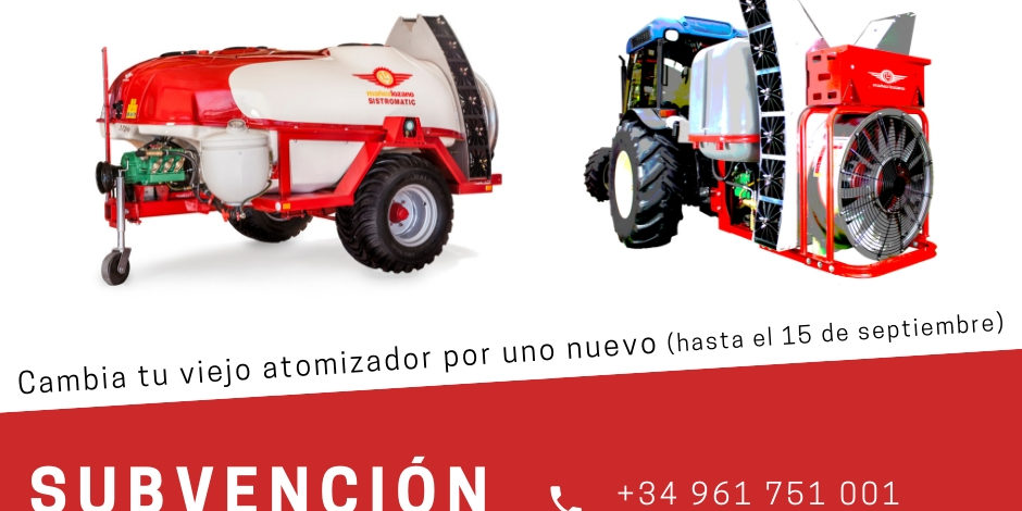 Cartel del Plan Renove 2019: subvención del 30 % para cambiar el atomizador