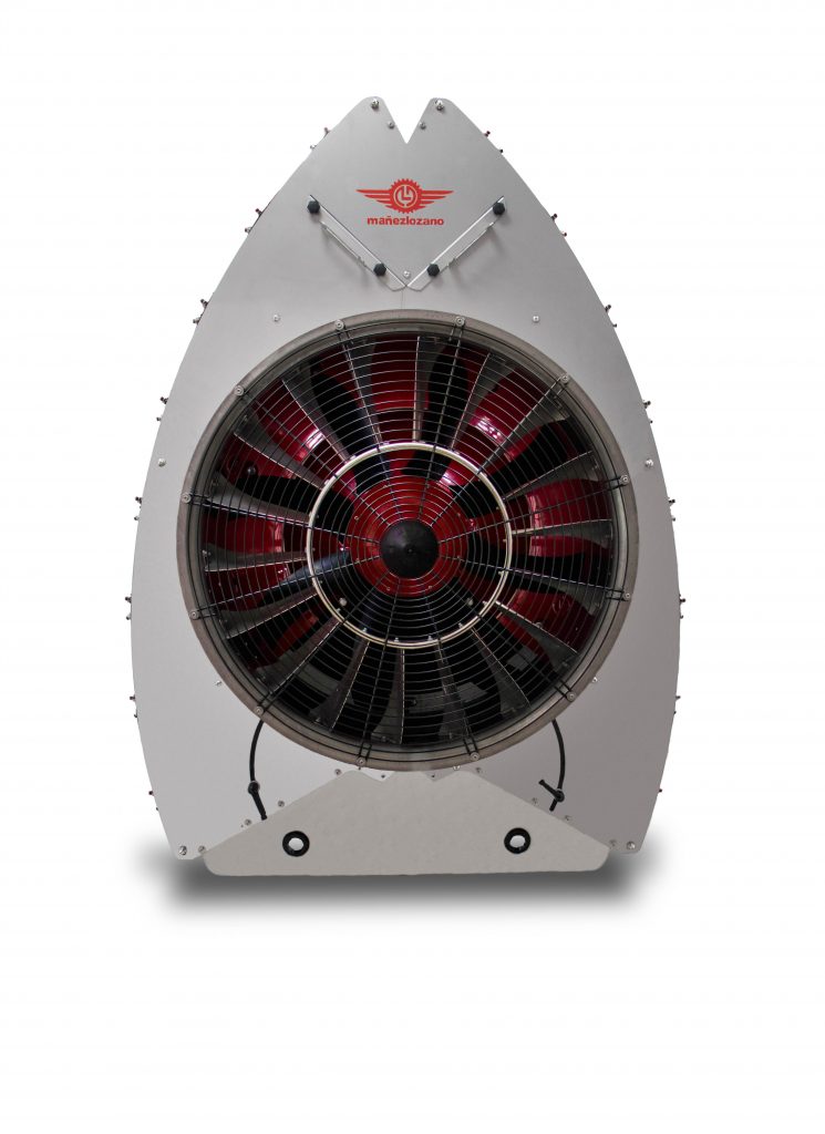 Mega Twister S8 fan, front view