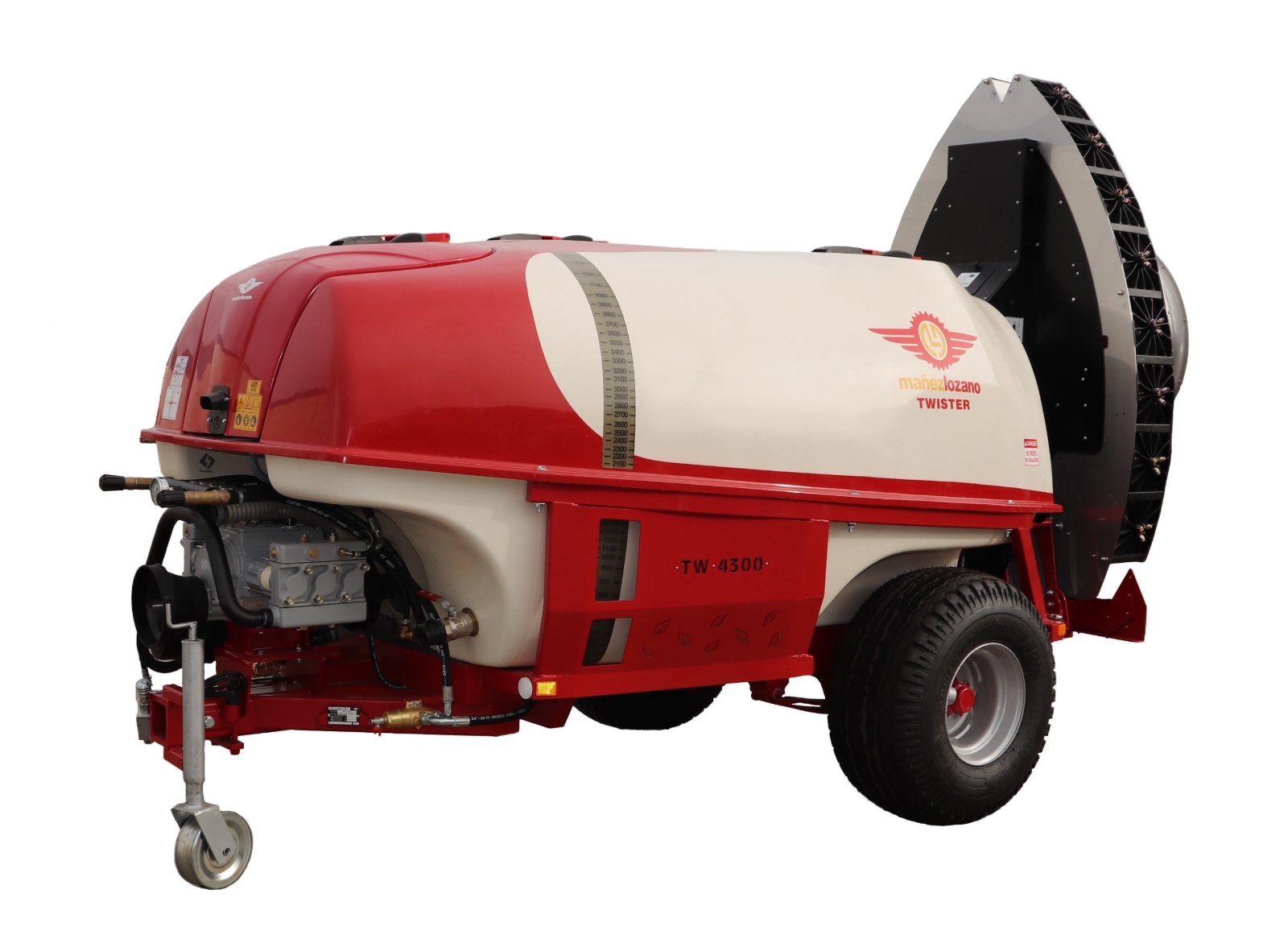 Mega Twister S8 trailed sprayer, side view