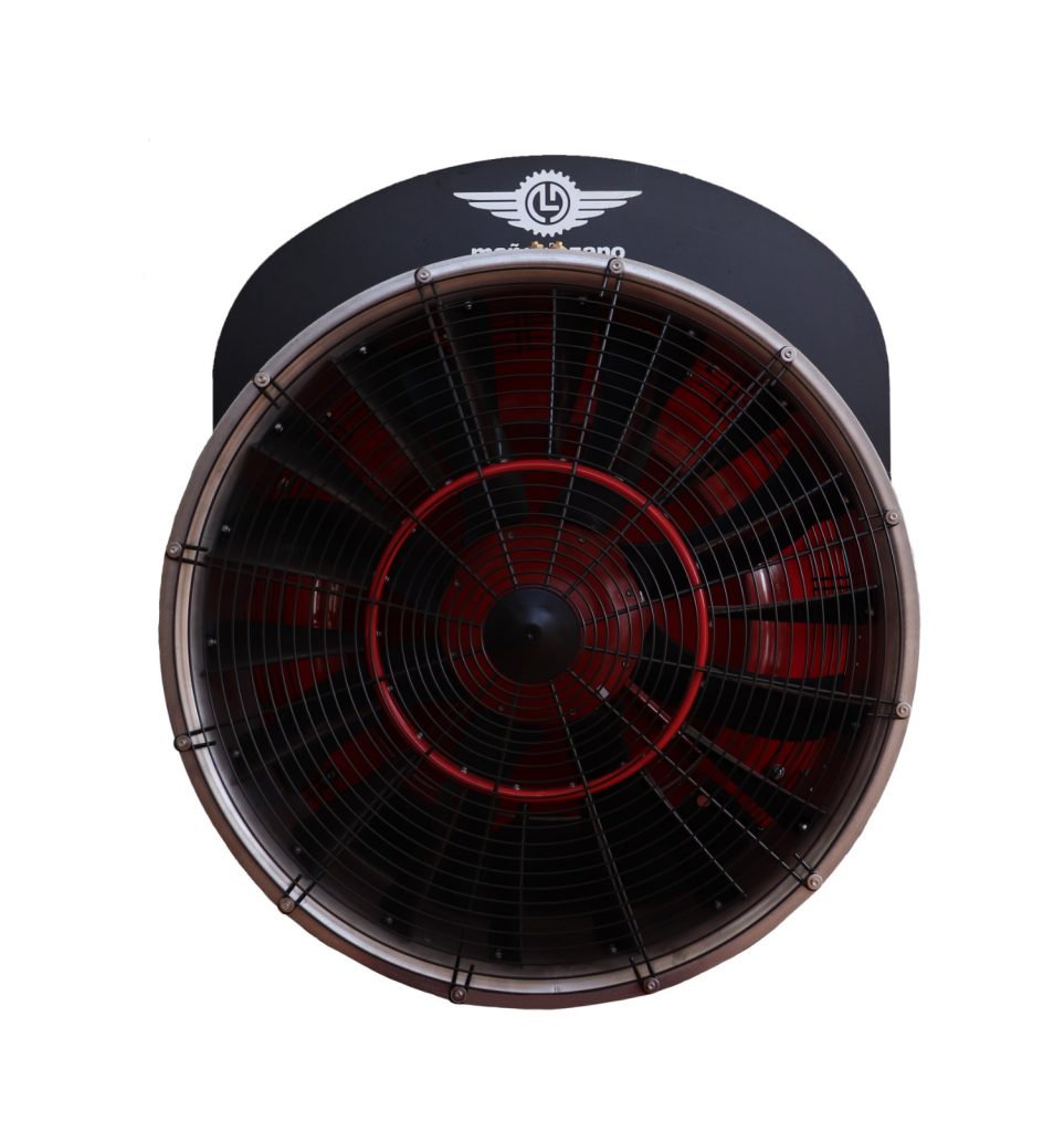 Citrus mounted sprayer fan, front view