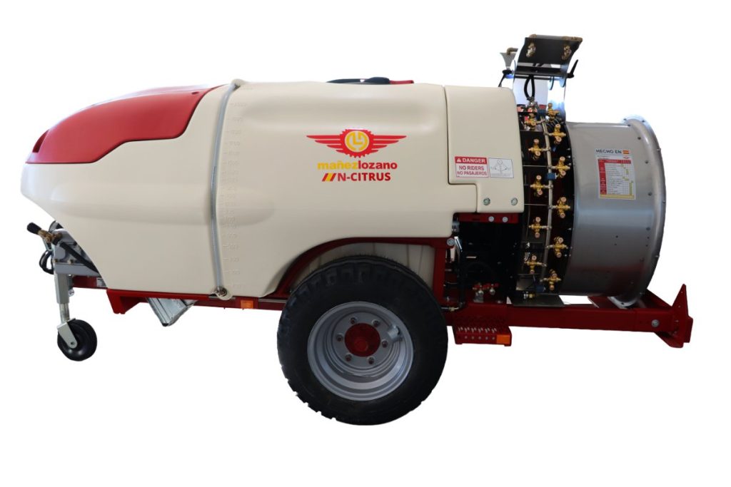 Narrow Citrus Hot Lemon trailed sprayer, side view