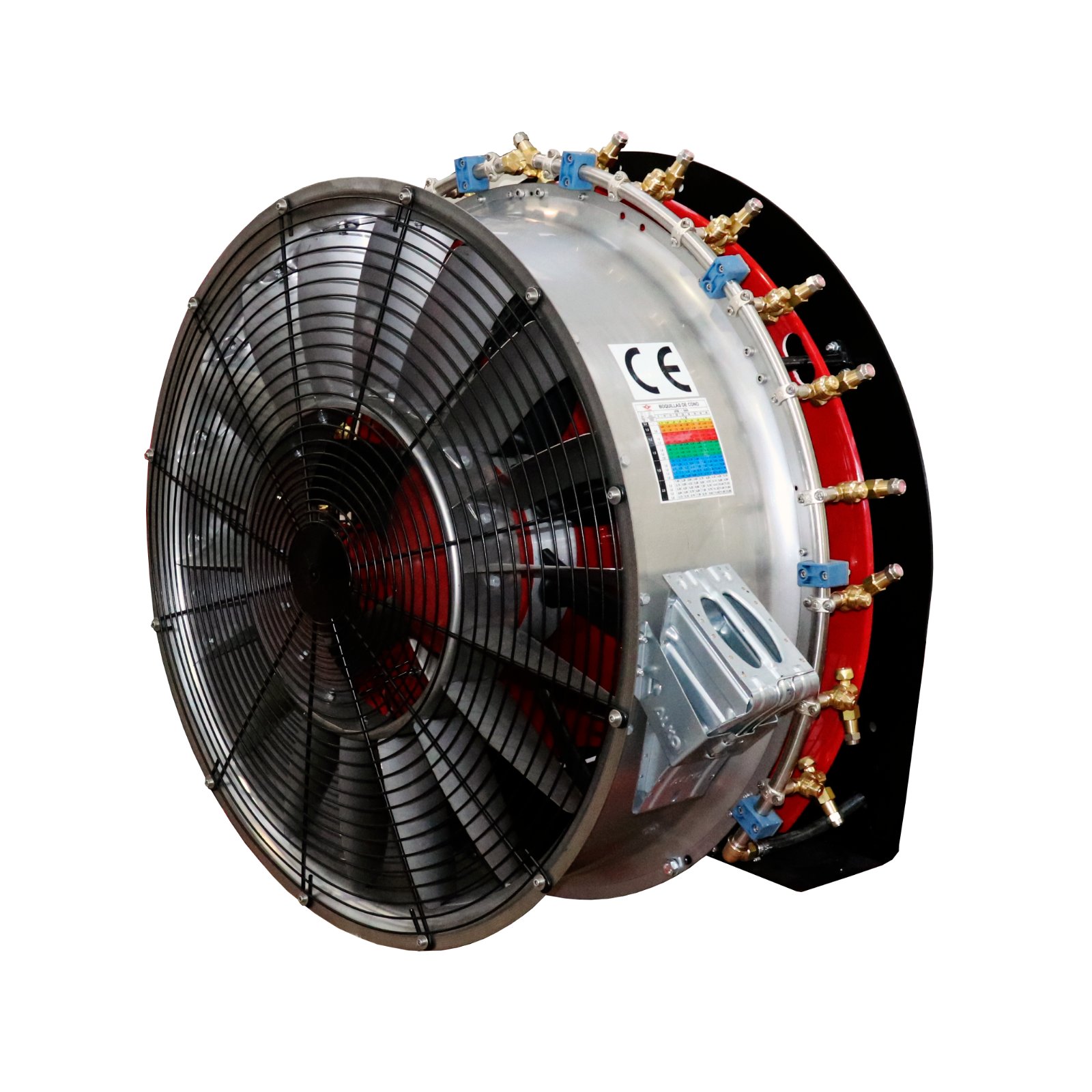 Ventilateur Dinamic en acier inoxydable avec double canal d'air, en perspective