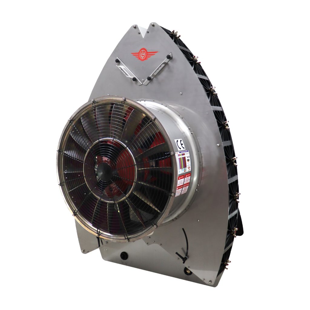 Mega Twister S8 fan, perspective view