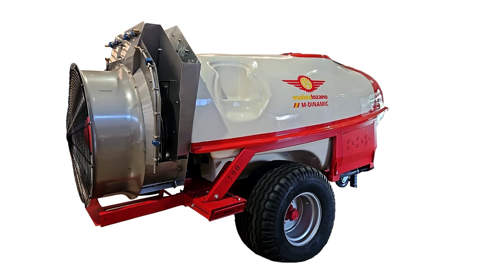 Mega Twister Brutus sprayer seen from behind and from the side