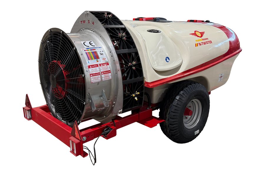 Atomizador arrastrado Narrow con depósito de fibra y ventilador Twister S4 de acero inoxidable