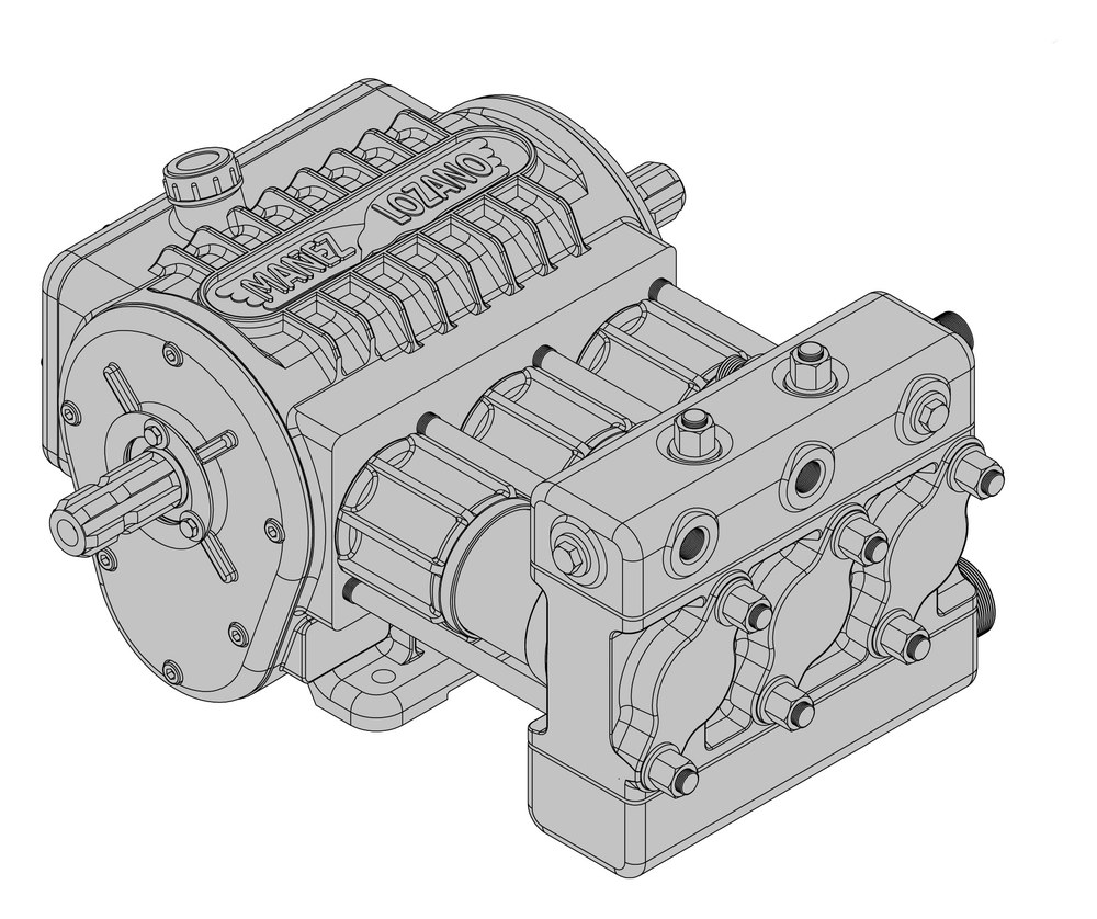 Drawing of the ML-A piston pump