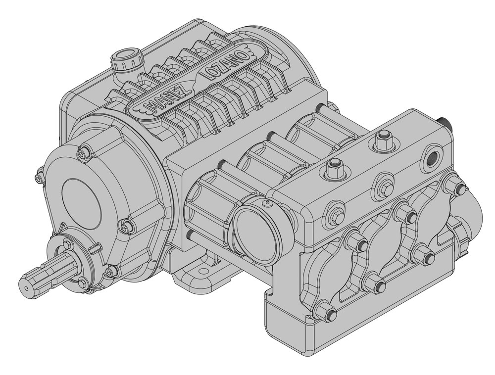 Drawing of the ML-A1-EP piston pump