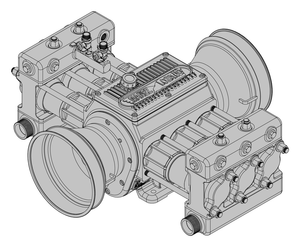 Drawing of the ML-A1D double piston pump