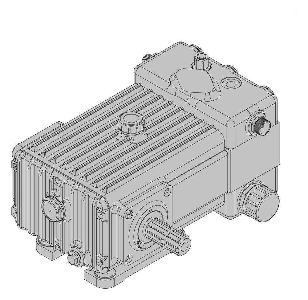 Drawing of the ML-D piston pump