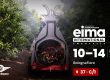 Atomiseur Mañez y Lozano pulvérisant entre des rangs d’orangers, avec l’annonce de l’EIMA International 2026 : du 10 au 14 novembre à BolognaFiere, hall 37, stand C/1.
