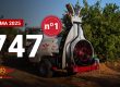 Atomiseur N-Twister de Mañez y Lozano dans une orangeraie, avec le chiffre 747 et le badge n° 1 du ROMA 2025